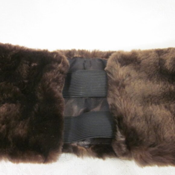 VINTAGE FUR HEADBAND 50's- 60's SATIN LINING VERY GOOD CONDITION ELASTIC IN BACK - Picture 3 of 7